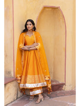 Pomcha Jaipur - MONSOON LILLY PURPLE COTTON ANARKALI SET